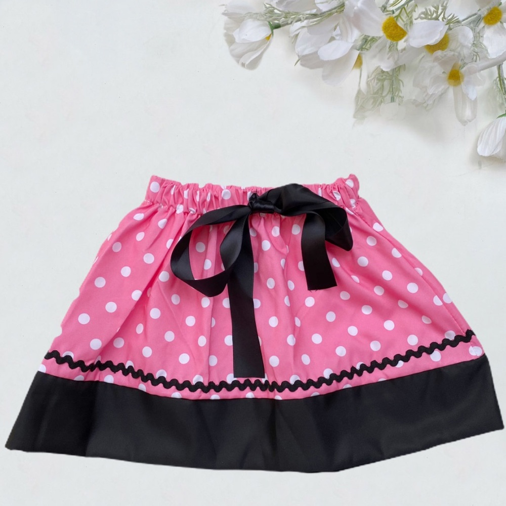 Pink and Black Balloon Skirt - Picture 1 of 3